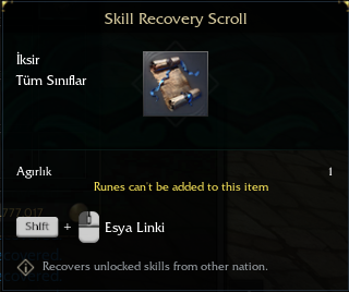 Skill Recovery Scroll