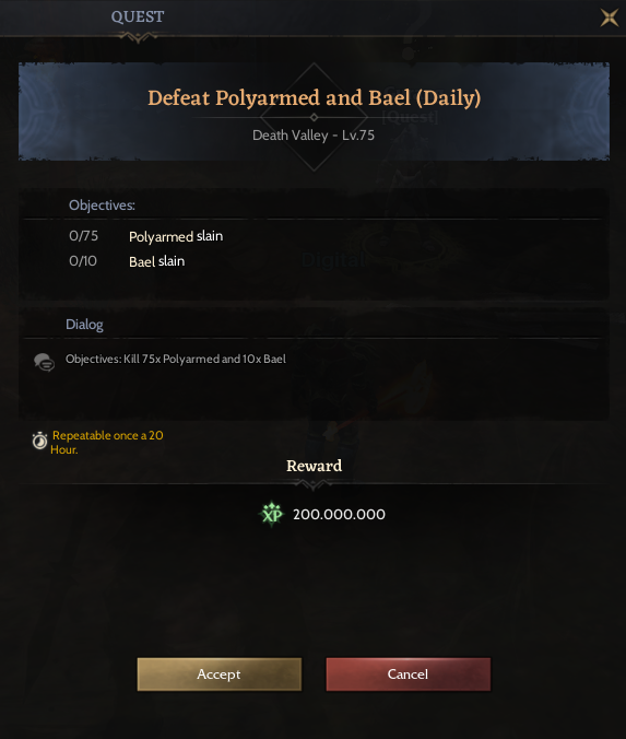Defeat Polyarmed and Bael (Daily)