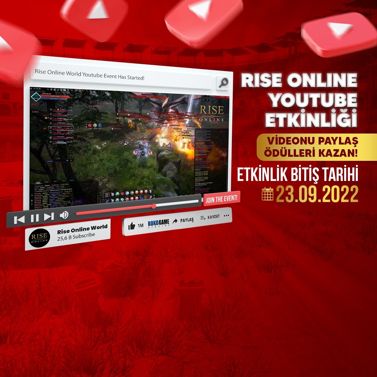 Rise Online Youtube Etkinliği Başladı!